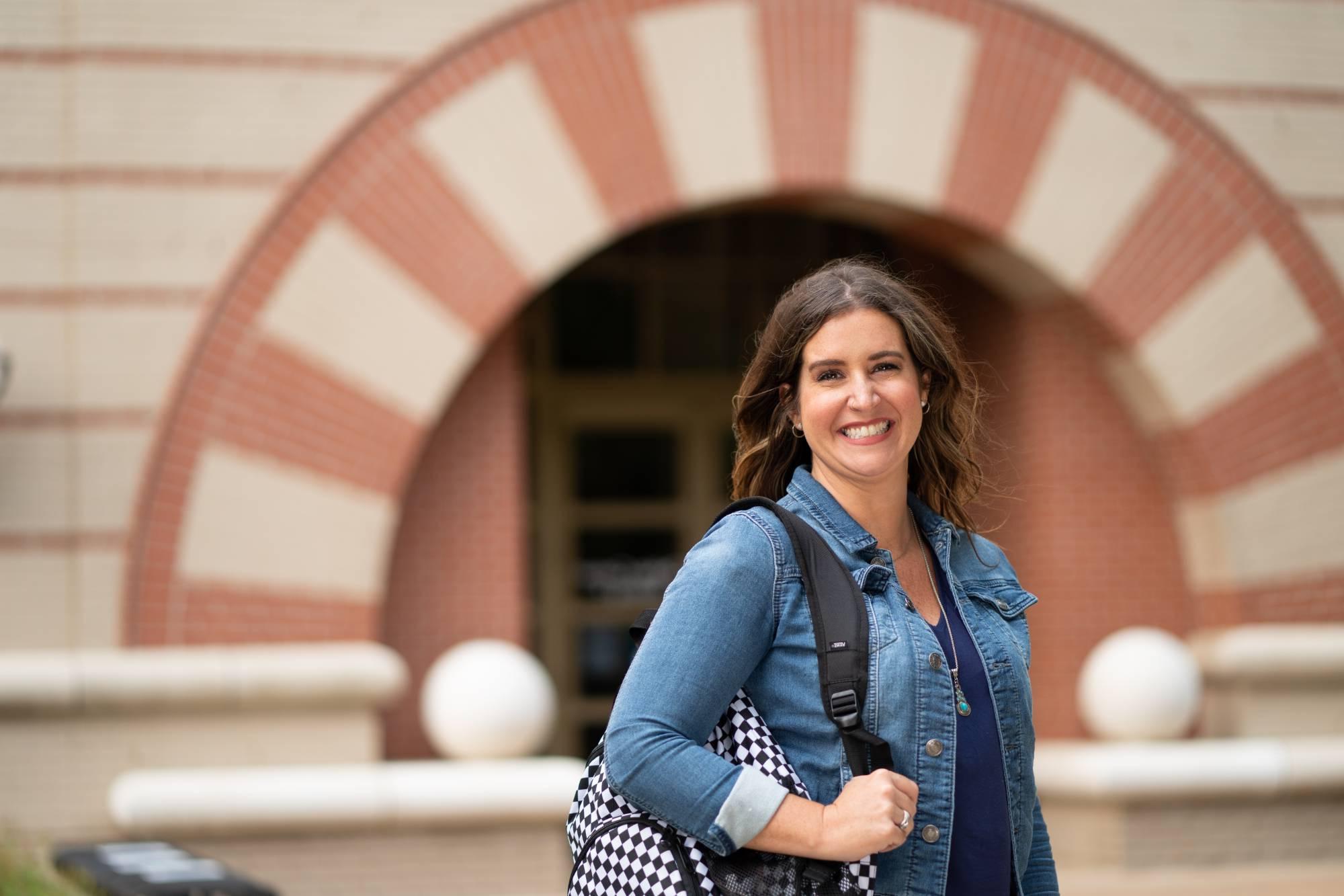 GVSU adult student on the Robert C. Pew Grand Rapids campus.